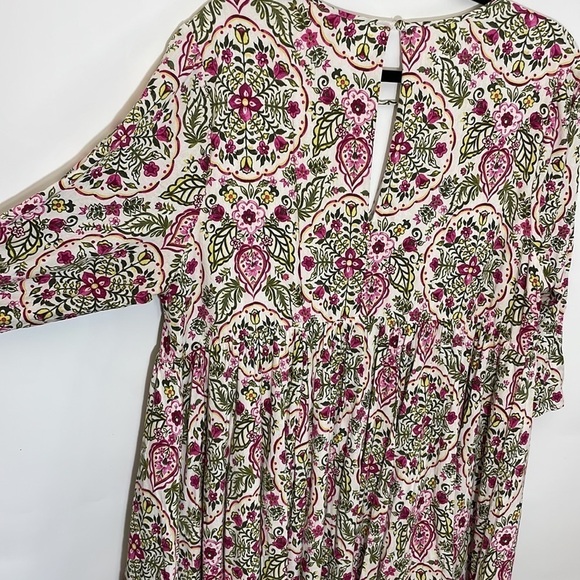 Torrid 2 IVORY FLORAL PRINT CHALLIS SKATER DRESS - Picture 9 of 10